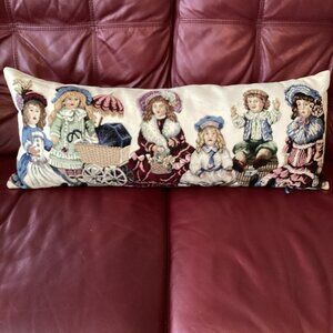 Dakotah Victorian Tapestry Doll Bolster Pillow - 32" x 12"